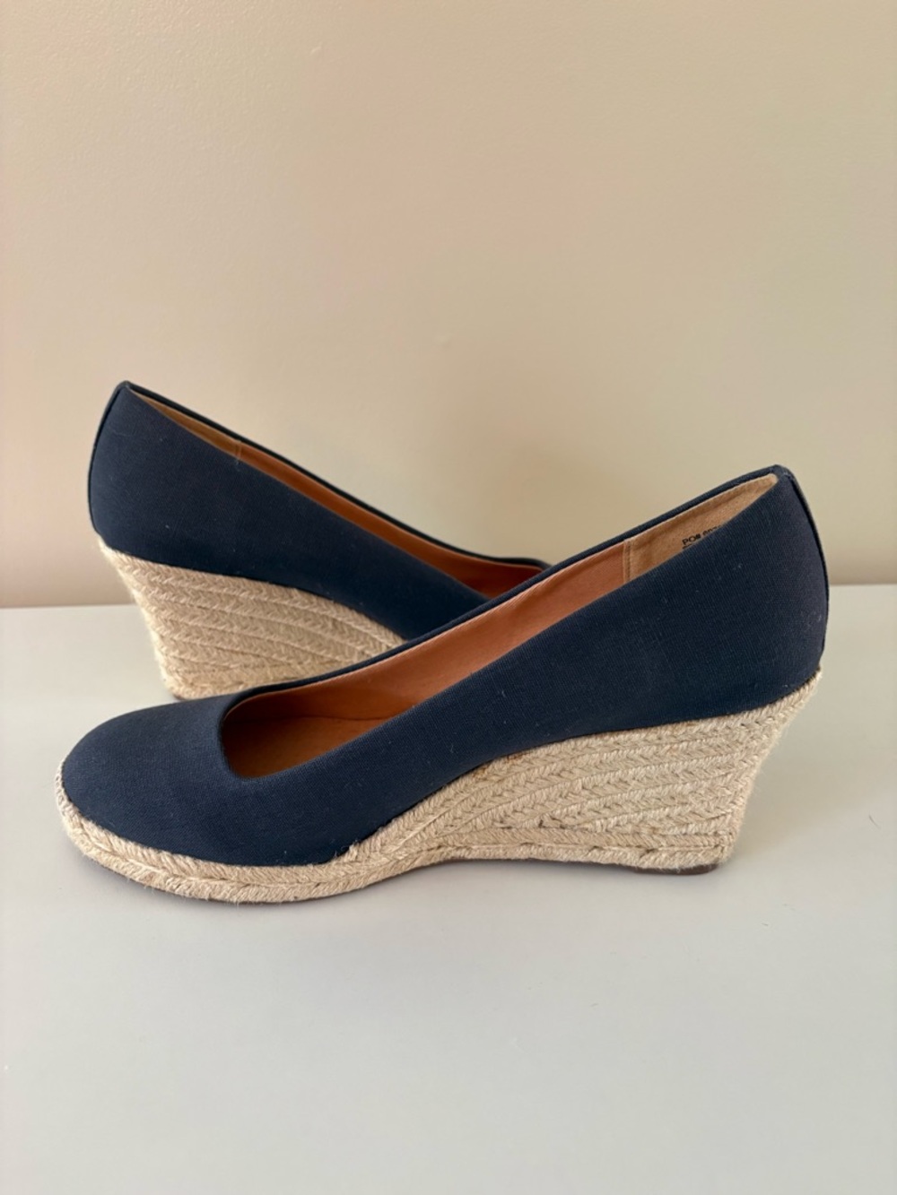 J. Crew Navy Espadrille Wedge Pumps - Picture 5 of 6